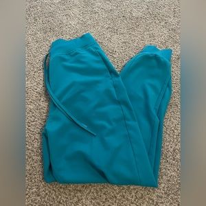 Teal mandala jogger scrub pants